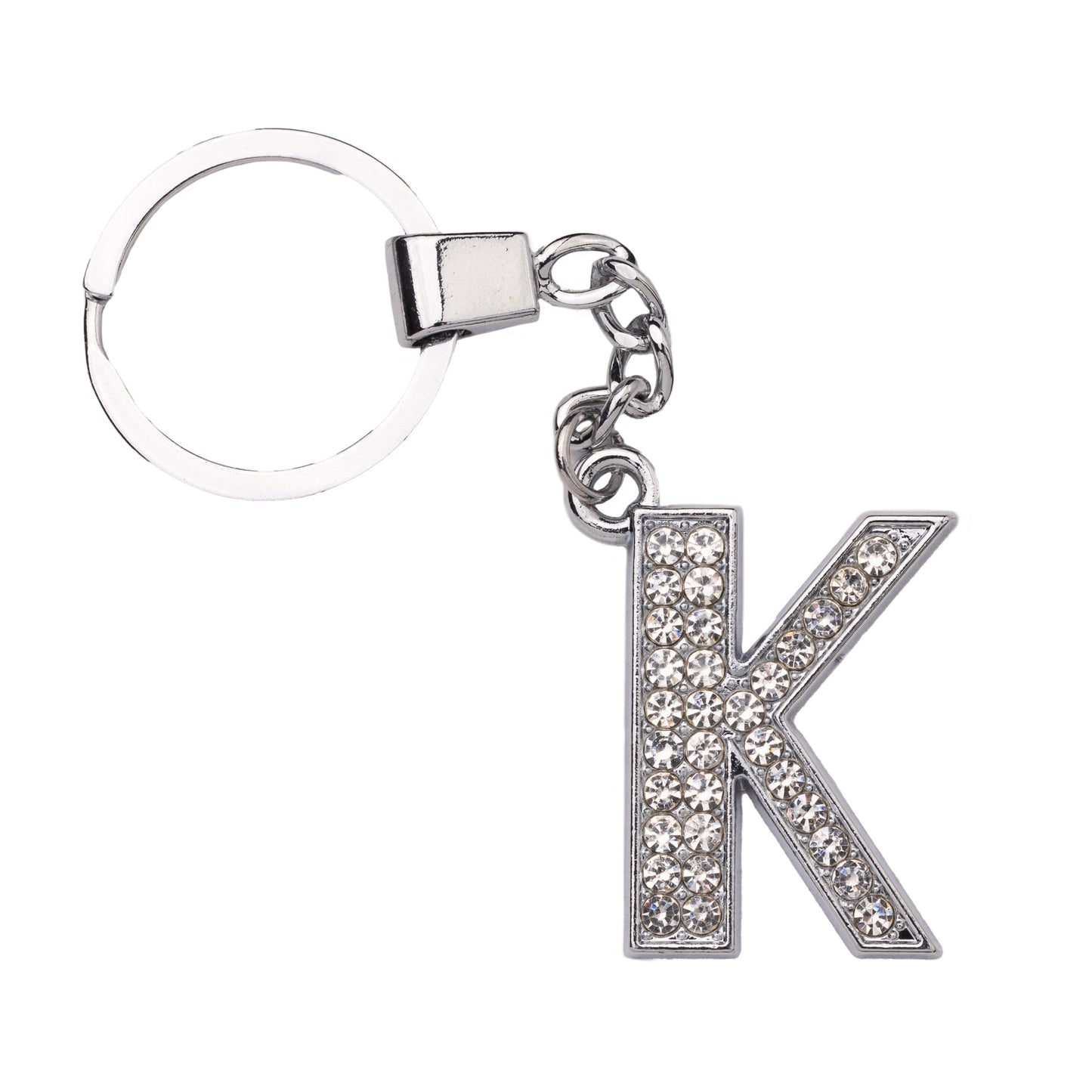 7. Initial Rhinestone Keychain