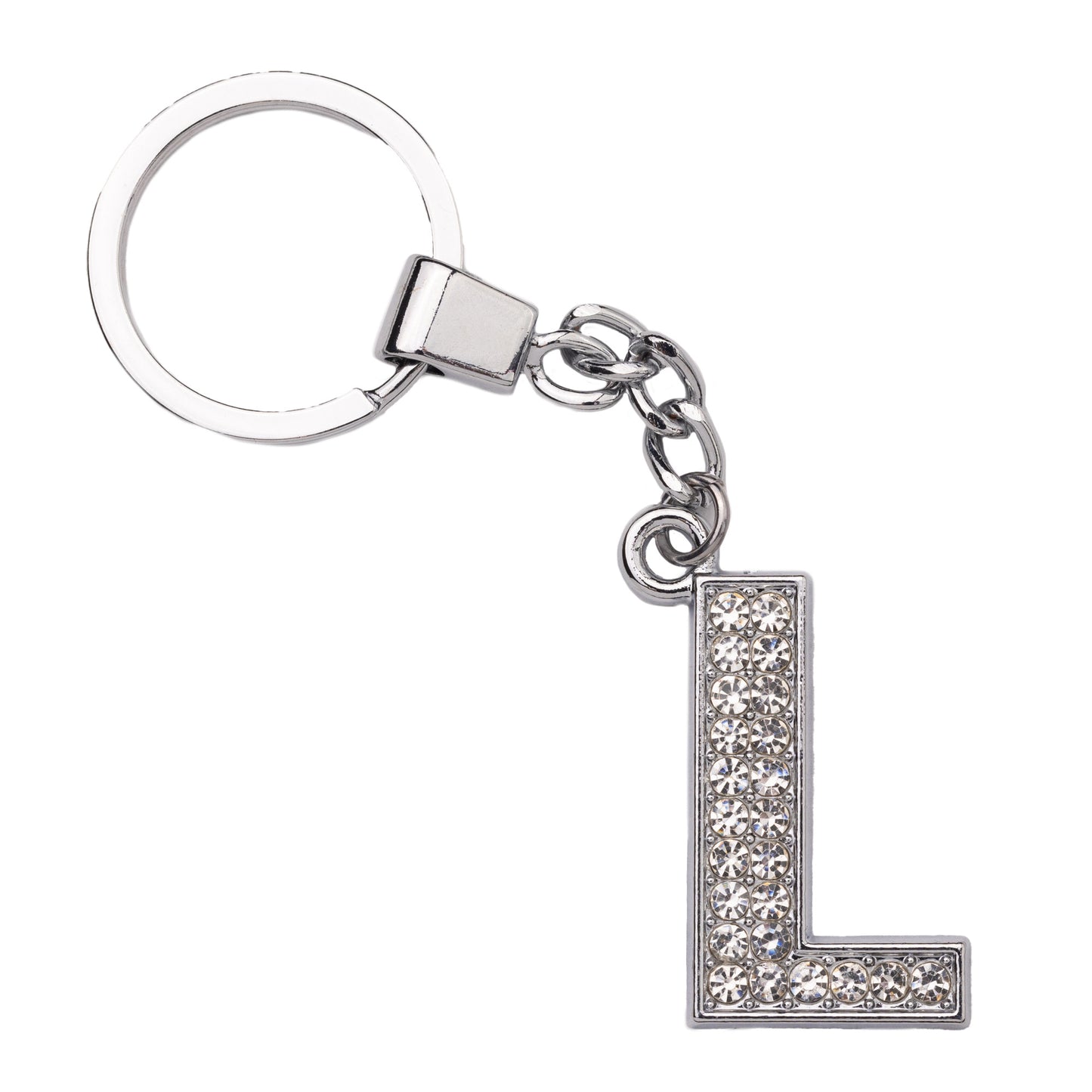 7. Initial Rhinestone Keychain