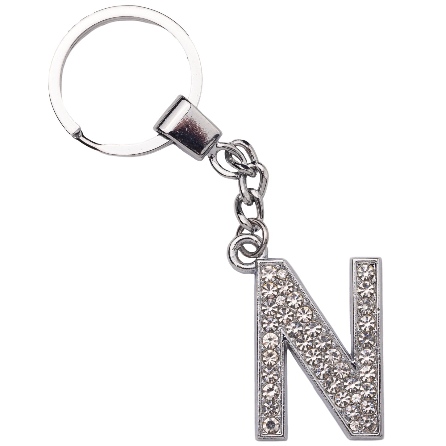 7. Initial Rhinestone Keychain