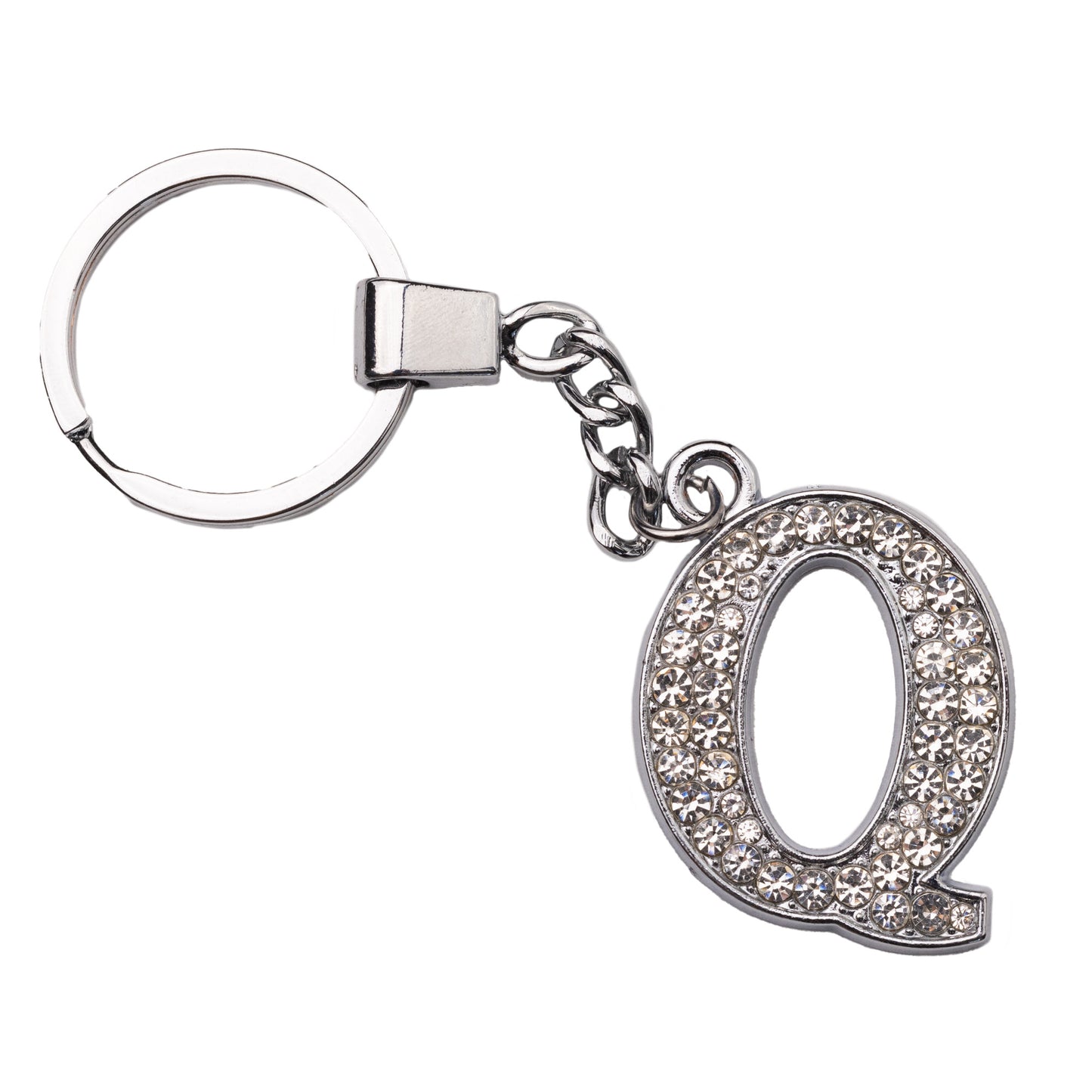 7. Initial Rhinestone Keychain