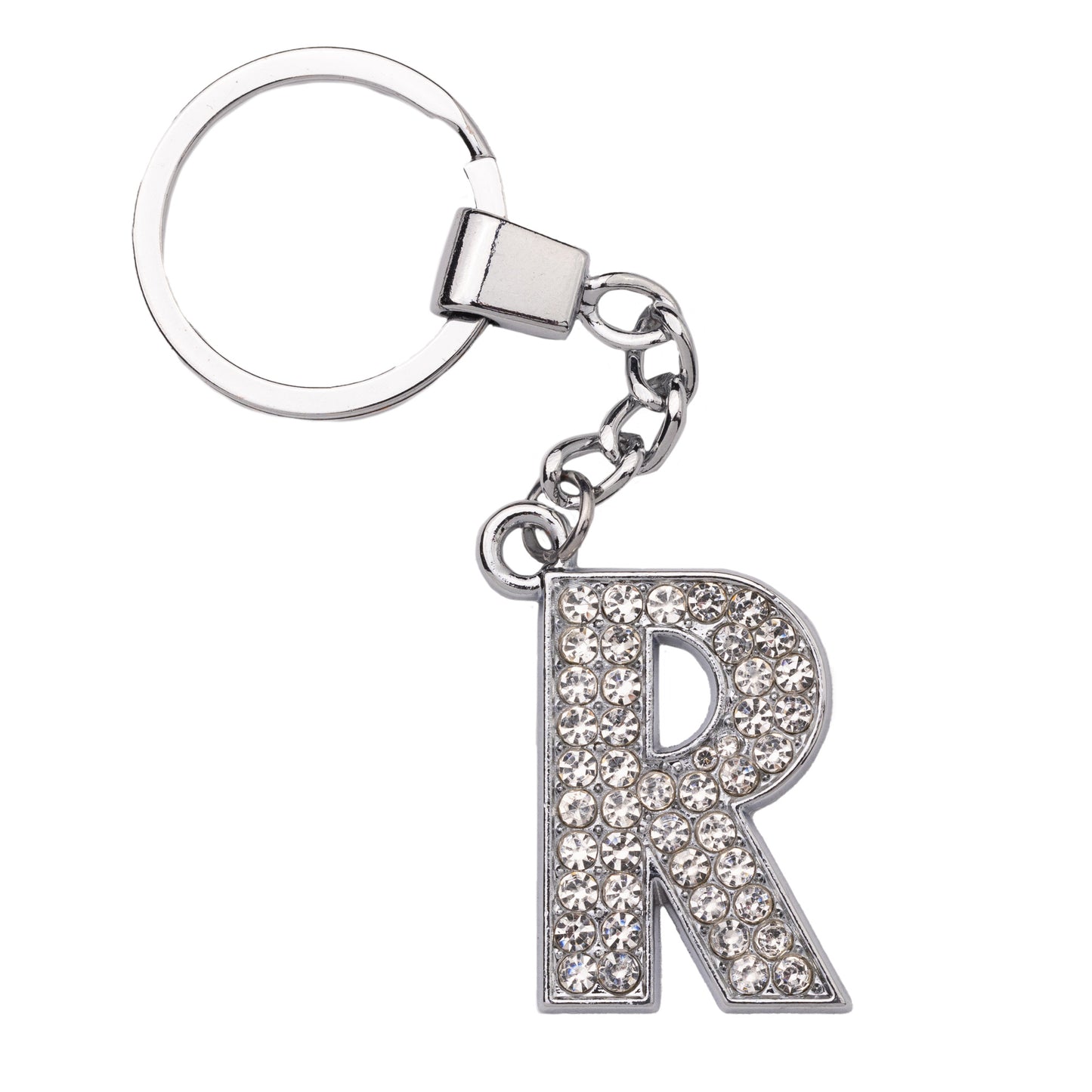 7. Initial Rhinestone Keychain