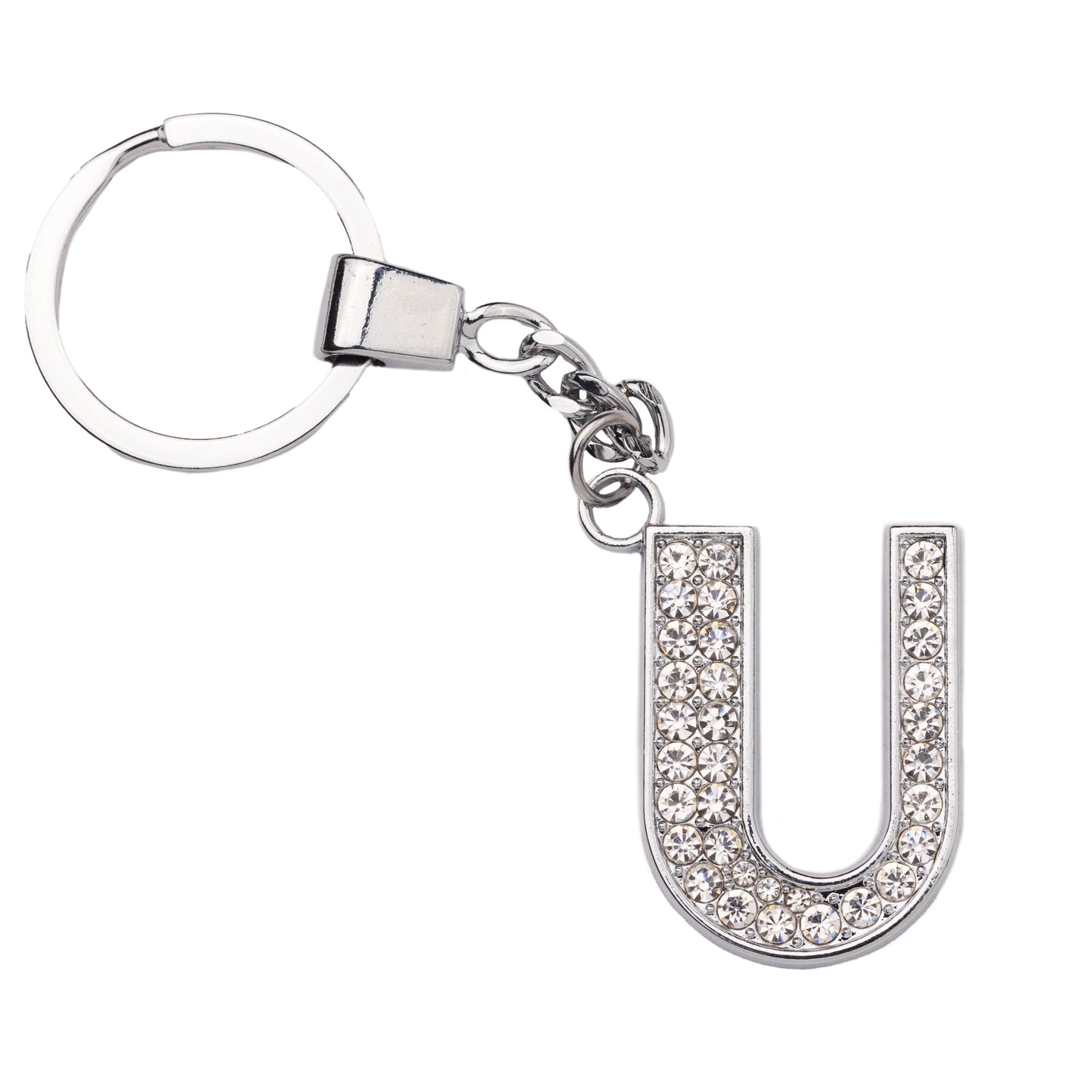 7. Initial Rhinestone Keychain