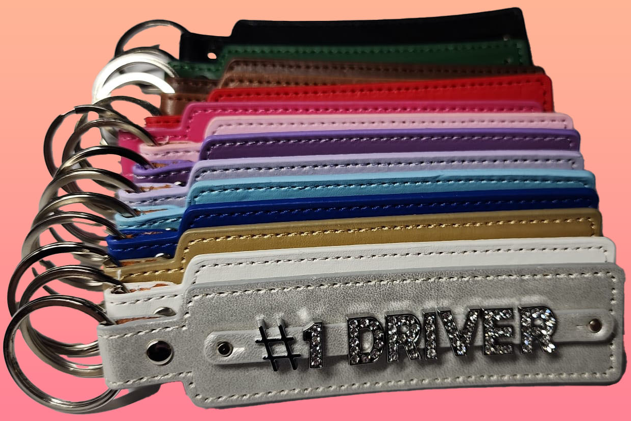 Personalized Charm Leather Keychain